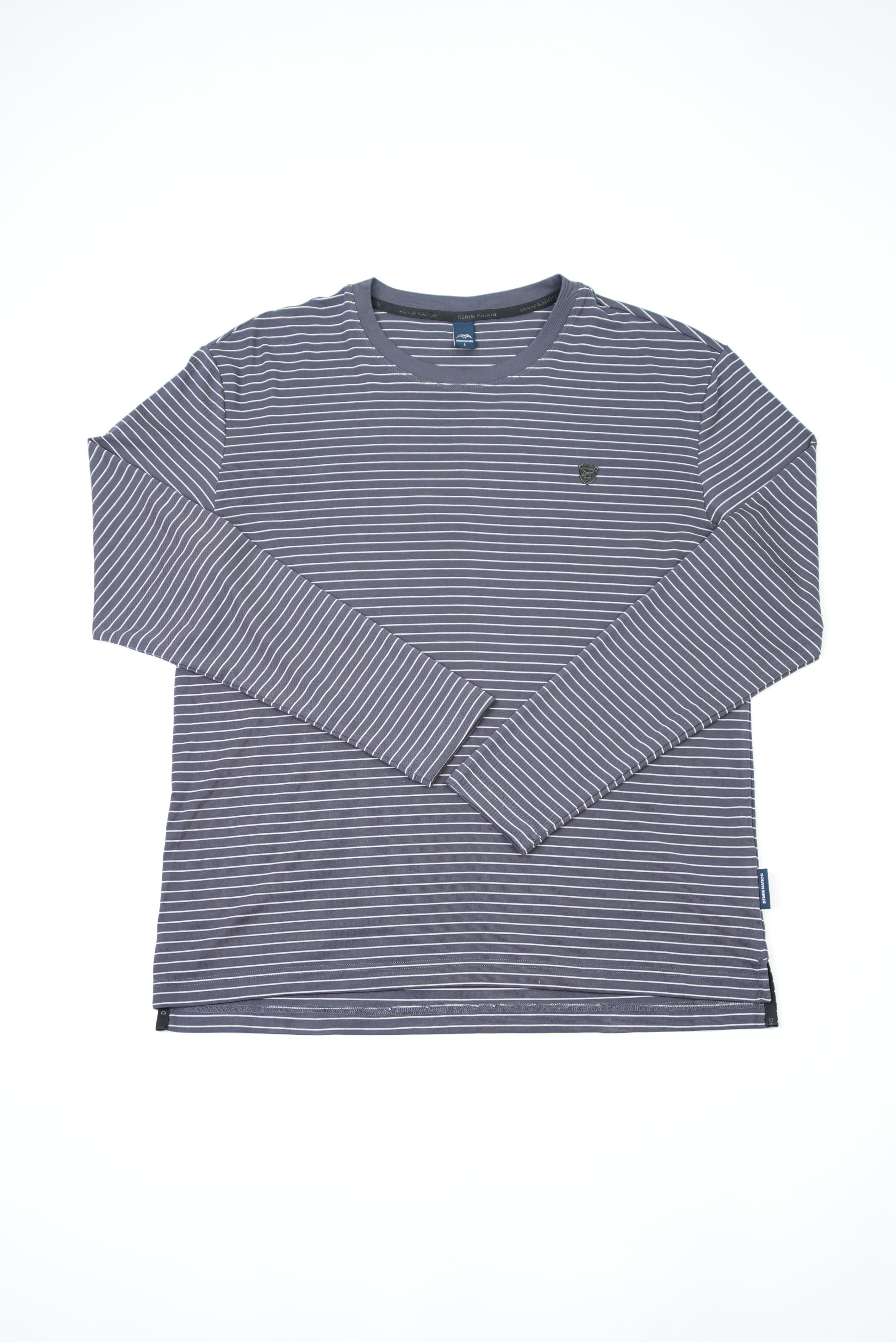 Striped Long-Sleeve Crewneck T-Shirt