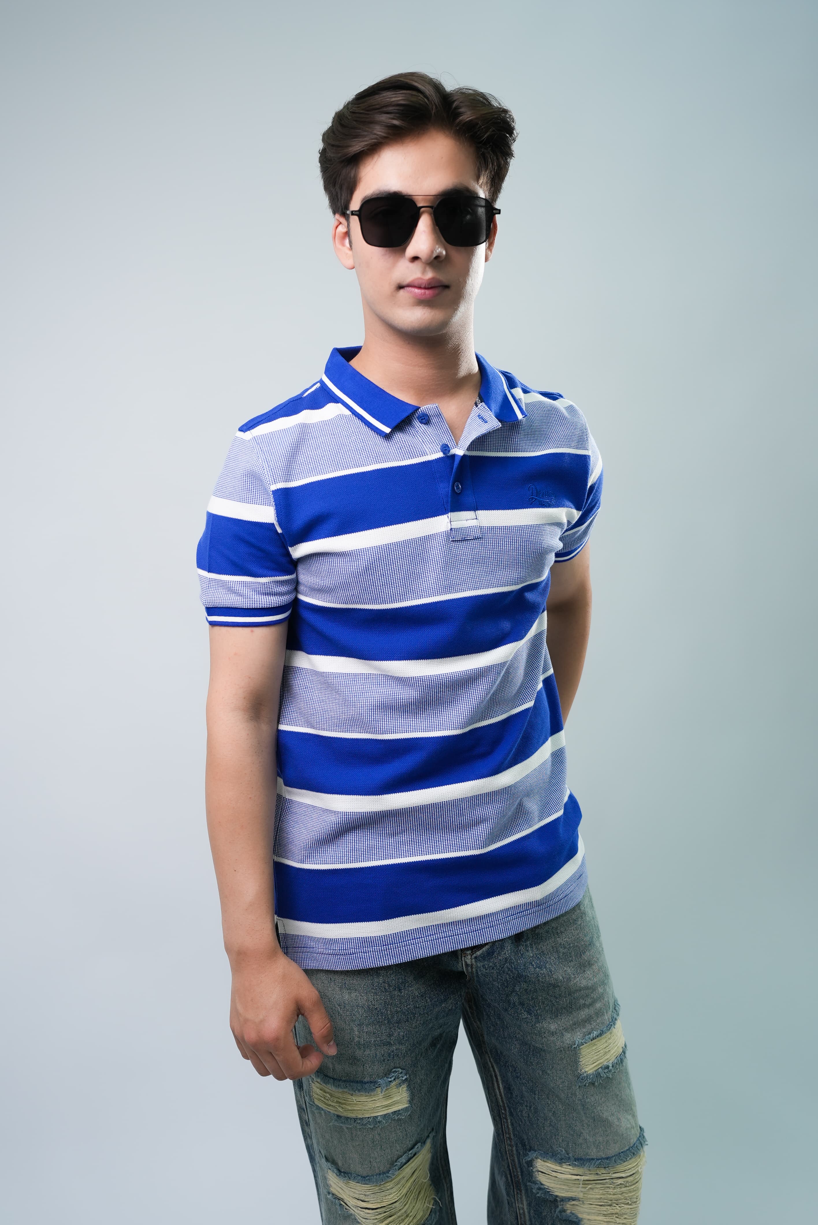 Regular Fit Striped Polo Tees